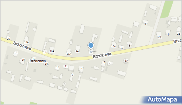 Brzozowa, Brzozowa, 12, mapa Brzozowa