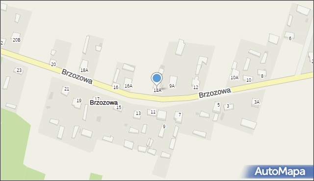 Brzozowa, Brzozowa, 14A, mapa Brzozowa