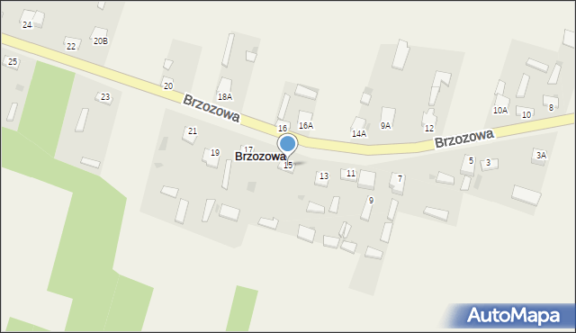 Brzozowa, Brzozowa, 15, mapa Brzozowa