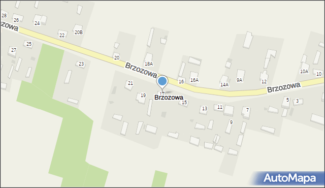 Brzozowa, Brzozowa, 17, mapa Brzozowa