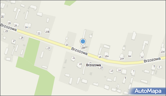 Brzozowa, Brzozowa, 18A, mapa Brzozowa