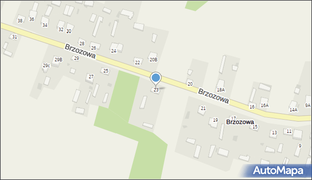 Brzozowa, Brzozowa, 23, mapa Brzozowa