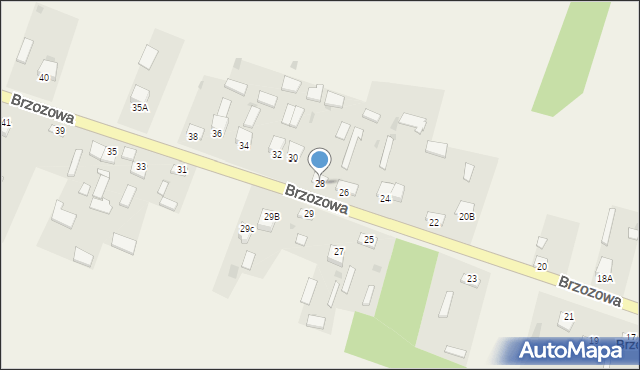 Brzozowa, Brzozowa, 28, mapa Brzozowa
