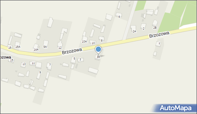 Brzozowa, Brzozowa, 3A, mapa Brzozowa