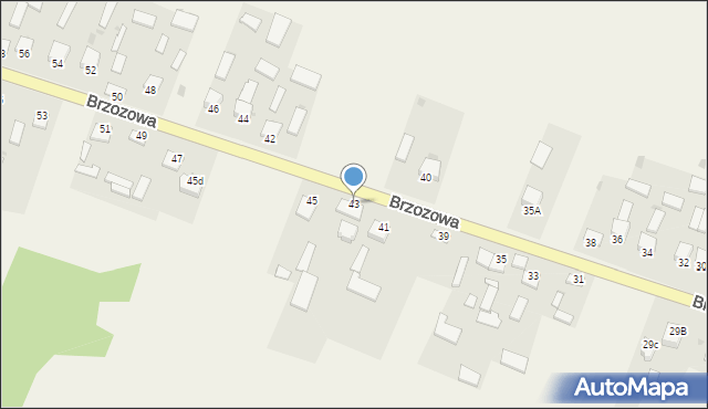 Brzozowa, Brzozowa, 43, mapa Brzozowa