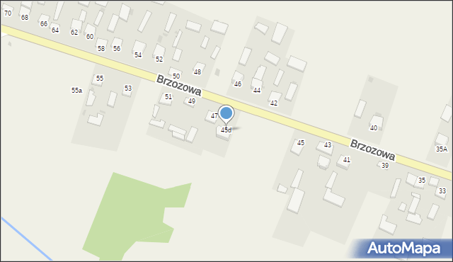 Brzozowa, Brzozowa, 45d, mapa Brzozowa