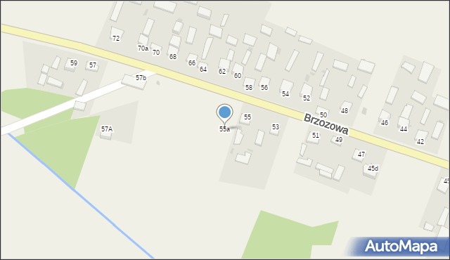 Brzozowa, Brzozowa, 55a, mapa Brzozowa