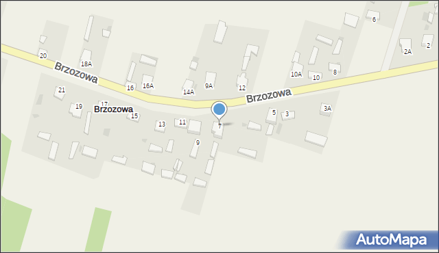 Brzozowa, Brzozowa, 7, mapa Brzozowa