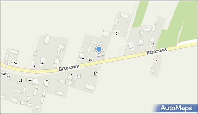 Brzozowa, Brzozowa, 8, mapa Brzozowa