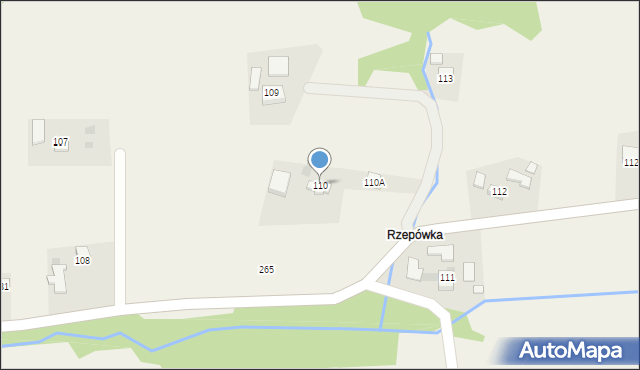 Brzozowa, Brzozowa, 110, mapa Brzozowa