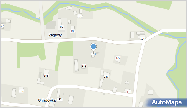 Brzozowa, Brzozowa, 183, mapa Brzozowa