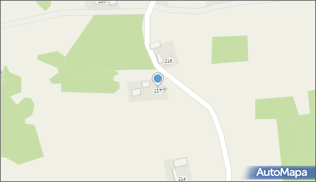 Brzozowa, Brzozowa, 217, mapa Brzozowa