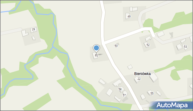 Brzozowa, Brzozowa, 61, mapa Brzozowa