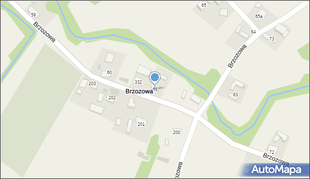 Brzozowa, Brzozowa, 69, mapa Brzozowa