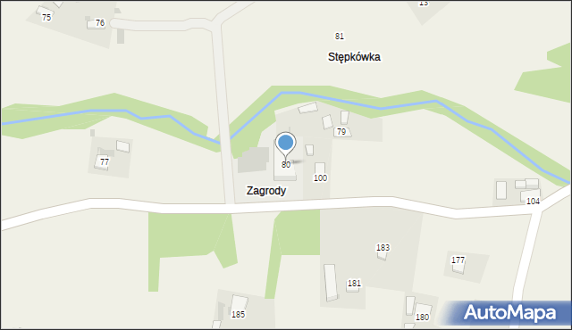 Brzozowa, Brzozowa, 80, mapa Brzozowa