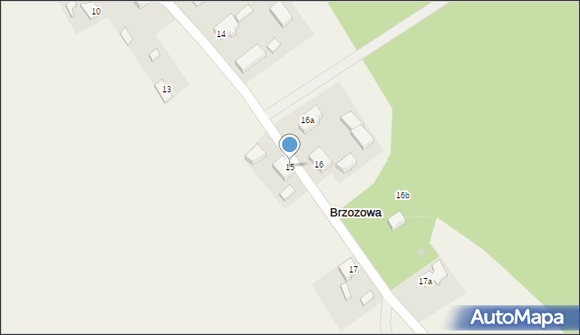 Brzozowa, Brzozowa, 15, mapa Brzozowa