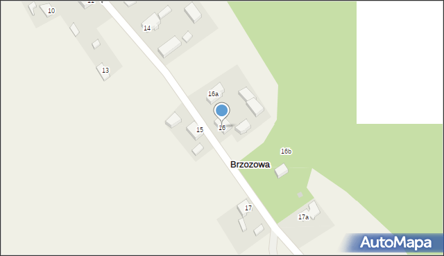 Brzozowa, Brzozowa, 16, mapa Brzozowa