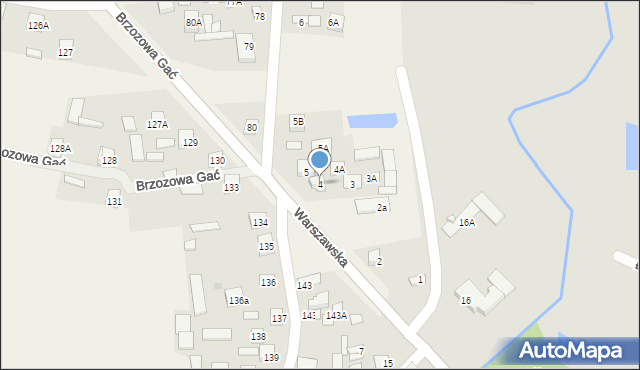 Brzozowa Gać, Brzozowa Gać, 4, mapa Brzozowa Gać