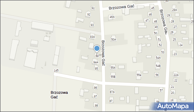Brzozowa Gać, Brzozowa Gać, 94, mapa Brzozowa Gać