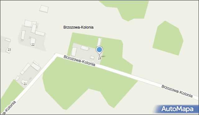 Brzozowa-Kolonia, Brzozowa-Kolonia, 20, mapa Brzozowa-Kolonia