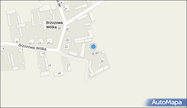 Brzozowa Wólka, Brzozowa Wólka, 21, mapa Brzozowa Wólka