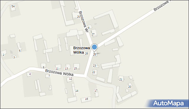 Brzozowa Wólka, Brzozowa Wólka, 25, mapa Brzozowa Wólka