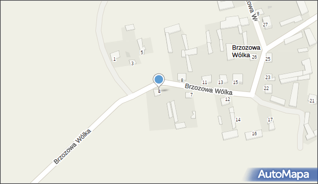 Brzozowa Wólka, Brzozowa Wólka, 4, mapa Brzozowa Wólka