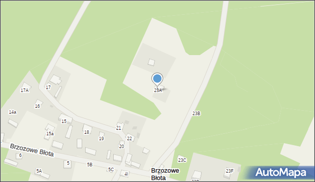 Brzozowe Błota, Brzozowe Błota, 23A, mapa Brzozowe Błota