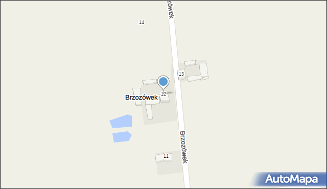 Brzozówek, Brzozówek, 12, mapa Brzozówek