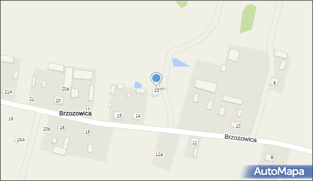 Brzozowica, Brzozowica, 13, mapa Brzozowica