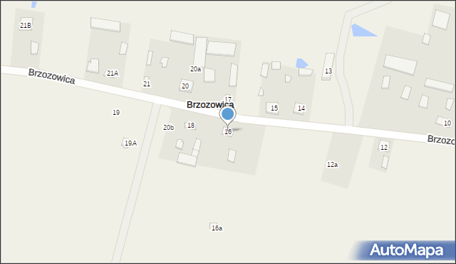 Brzozowica, Brzozowica, 16, mapa Brzozowica