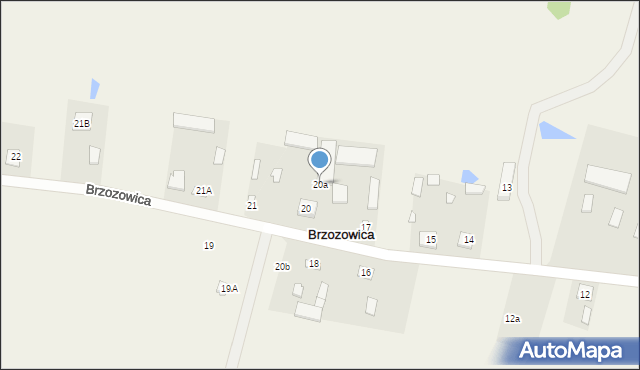 Brzozowica, Brzozowica, 20a, mapa Brzozowica