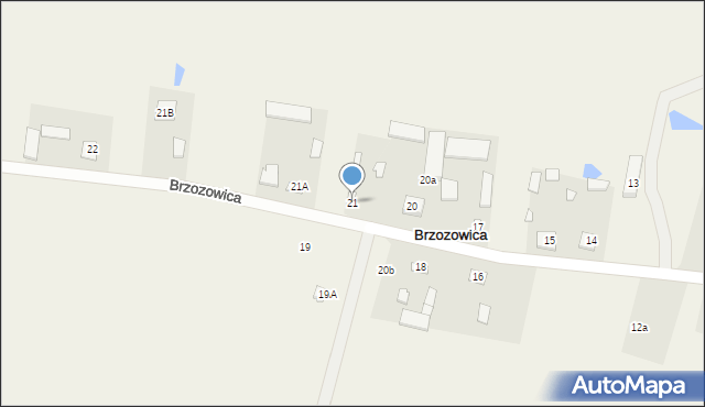 Brzozowica, Brzozowica, 21, mapa Brzozowica