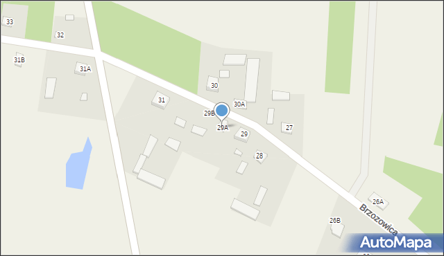 Brzozowica, Brzozowica, 29A, mapa Brzozowica