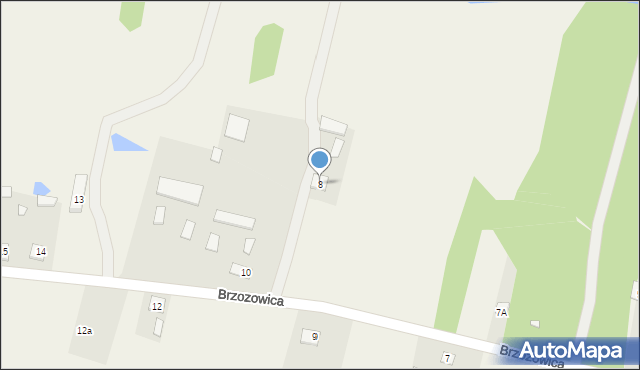 Brzozowica, Brzozowica, 8, mapa Brzozowica