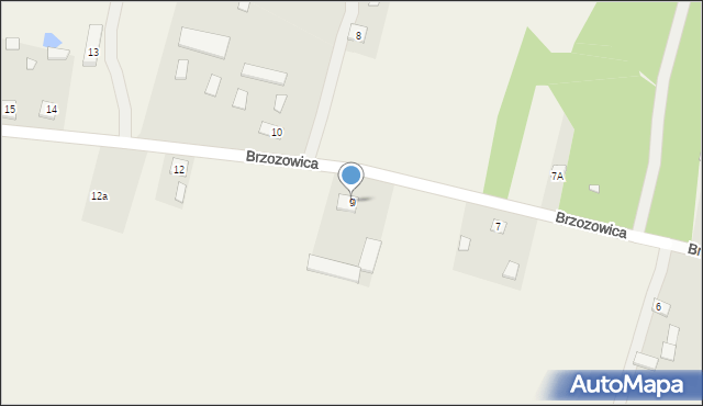 Brzozowica, Brzozowica, 9, mapa Brzozowica