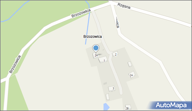 Brzozowica, Brzozowica, 1A, mapa Brzozowica