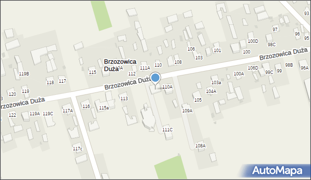 Brzozowica Duża, Brzozowica Duża, 111b, mapa Brzozowica Duża