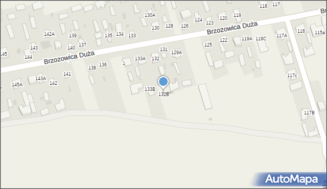 Brzozowica Duża, Brzozowica Duża, 132B, mapa Brzozowica Duża