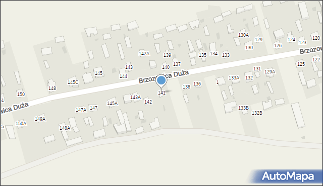 Brzozowica Duża, Brzozowica Duża, 141, mapa Brzozowica Duża