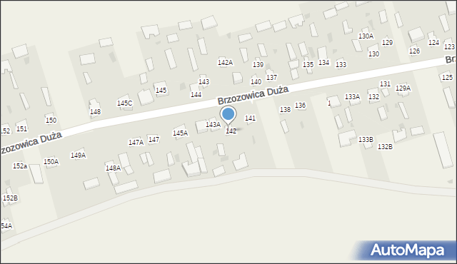 Brzozowica Duża, Brzozowica Duża, 142A, mapa Brzozowica Duża