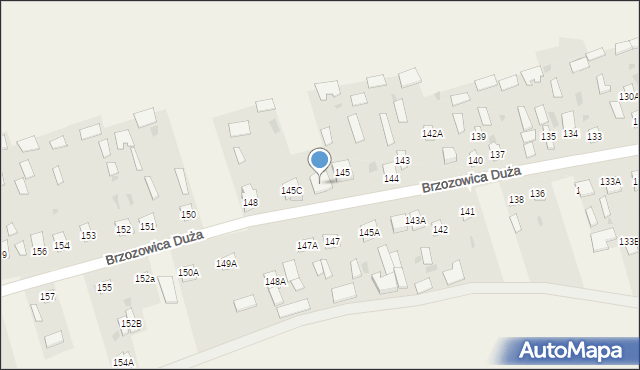 Brzozowica Duża, Brzozowica Duża, 145B, mapa Brzozowica Duża