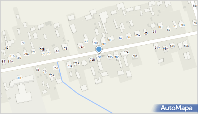 Brzozowica Duża, Brzozowica Duża, 70, mapa Brzozowica Duża