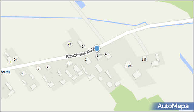 Brzozowica Mała, Brzozowica Mała, 1, mapa Brzozowica Mała