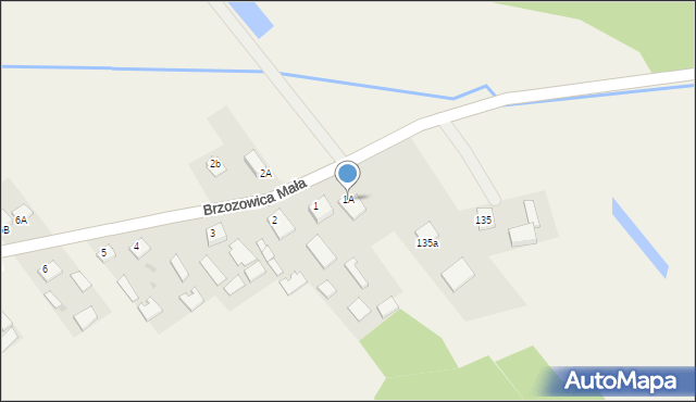 Brzozowica Mała, Brzozowica Mała, 1A, mapa Brzozowica Mała