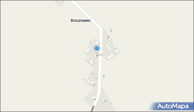 Brzozowiec, Brzozowiec, 8, mapa Brzozowiec