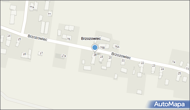 Brzozowiec, Brzozowiec, 18, mapa Brzozowiec
