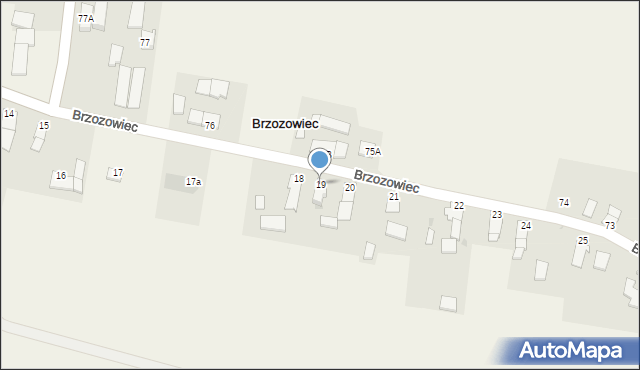 Brzozowiec, Brzozowiec, 19, mapa Brzozowiec