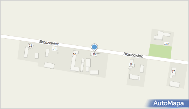 Brzozowiec, Brzozowiec, 19, mapa Brzozowiec