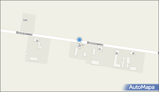 Brzozowiec, Brzozowiec, 22, mapa Brzozowiec